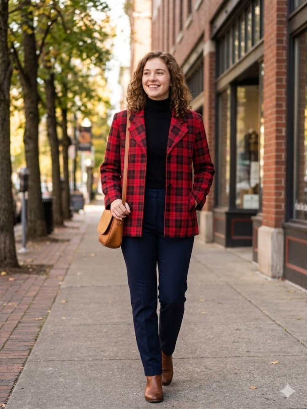 EUC Giorgio Sant' Angelo Glen Plaid Button Blazer